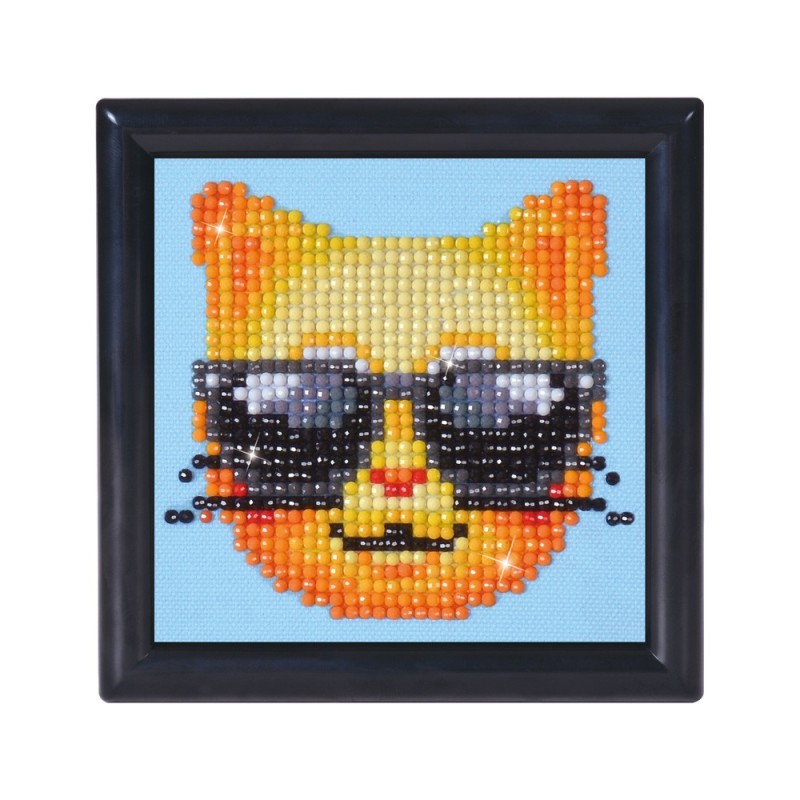 Kit DIAMOND DOTZ® avec cadre Chat cool