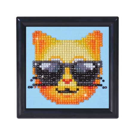 Kit DIAMOND DOTZ® avec cadre Chat cool