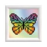 Kit DIAMOND DOTZ® avec cadre Papillon Arc-en-Ciel