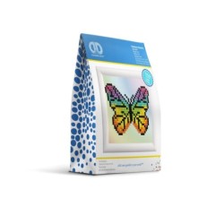 Kit DIAMOND DOTZ® avec cadre Papillon Arc-en-Ciel