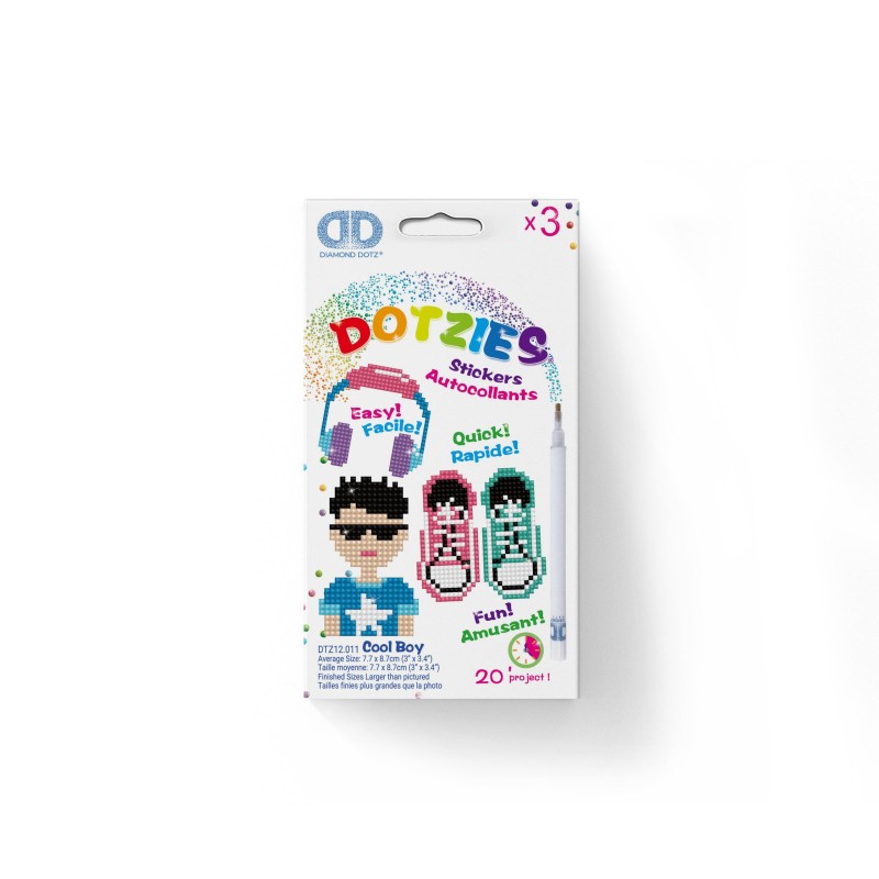 Kit DOTZIES® 3 Stickers COOL BOY