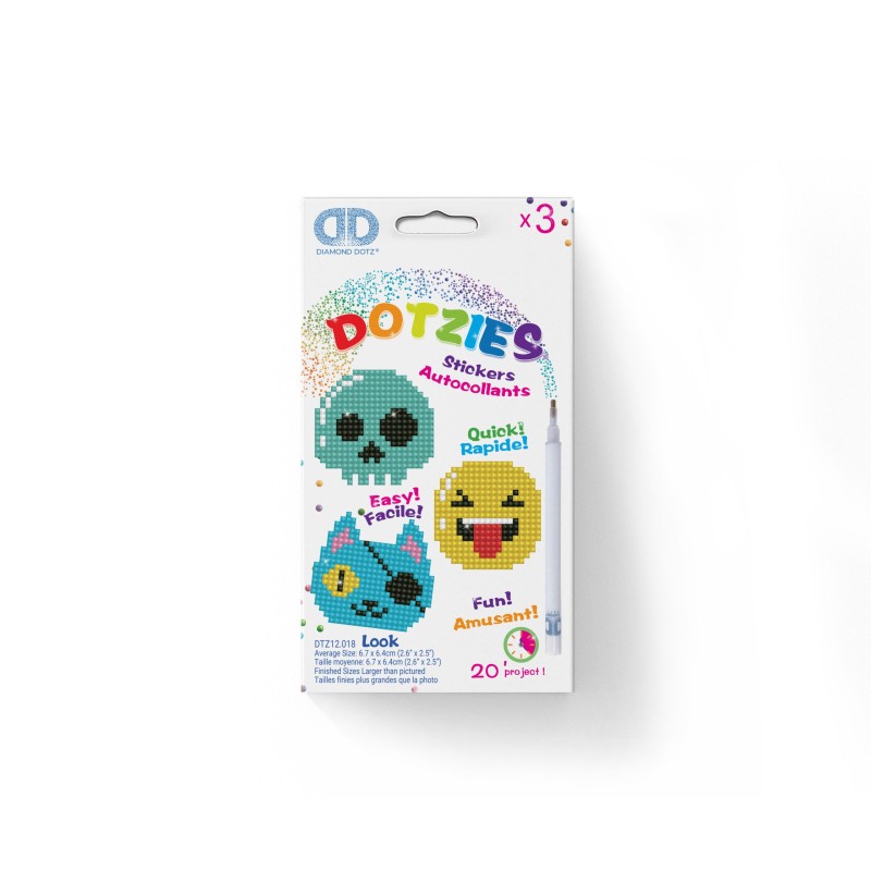 KIT DOTZIES® 3 Stickers VISAGES