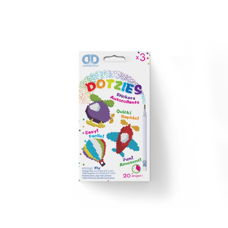 Kit DOTZIES® 3 Stickers OBJETS VOLANTS