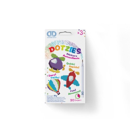 Kit DOTZIES® 3 Stickers OBJETS VOLANTS