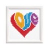Kit DIAMOND DOTZ® avec cadre Coeur