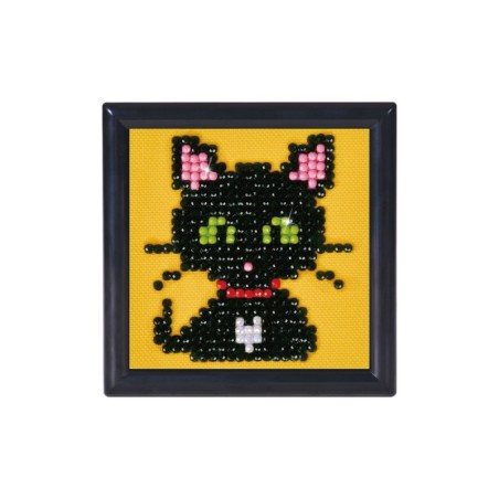 Kit DIAMOND DOTZ® Chat Noir Yeux Verts AVEC CADRE