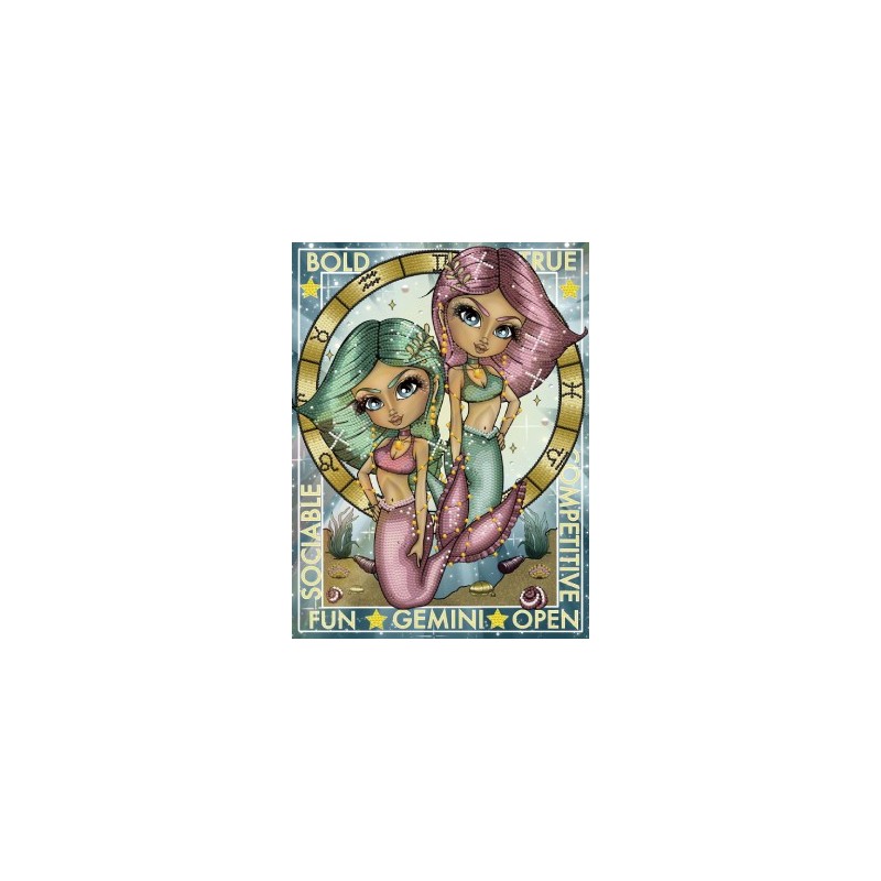 Kit DIAMOND DOTZ® Collection exclusive "Les darlings" Signe astrologique GÉMEAUX