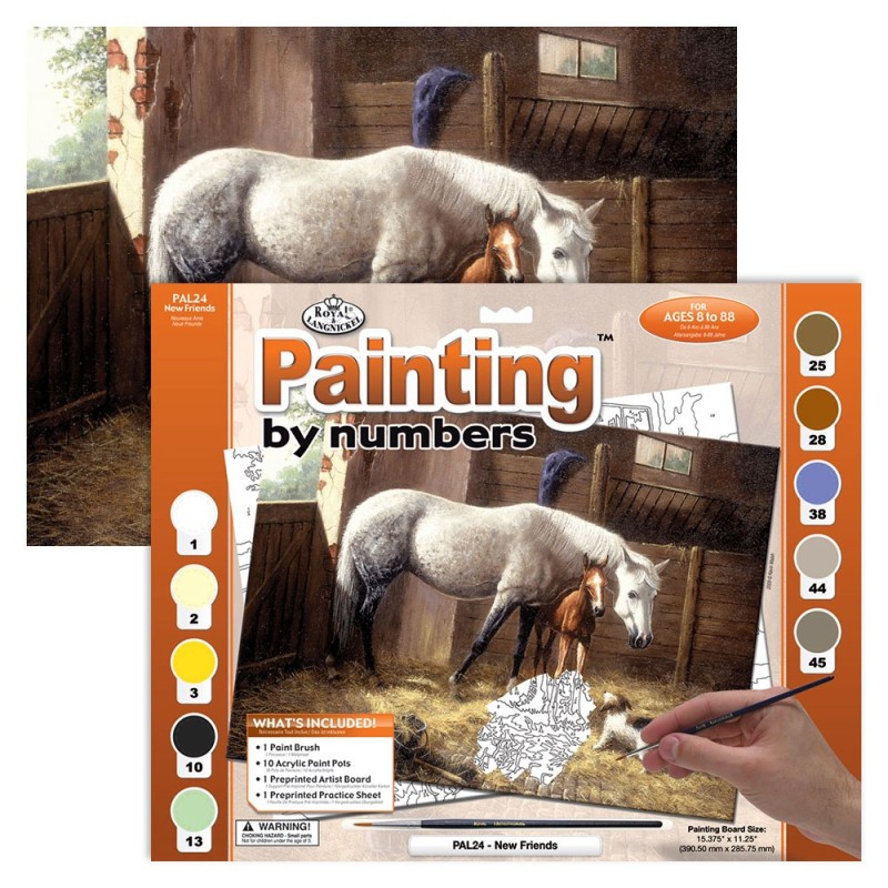 Kit ROYAL LANGNICKEL® Peinture au numéro - Nouveaux Amis