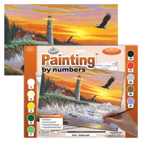 Kit ROYAL LANGNICKEL® Peinture au numéro - Phare au crépuscule