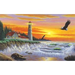 Kit ROYAL LANGNICKEL® Peinture au numéro - Phare au crépuscule