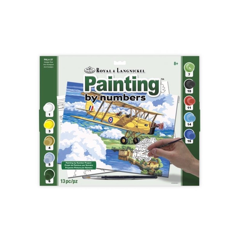 Kit ROYAL LANGNICKEL® Peinture au numéro - Avion rétro