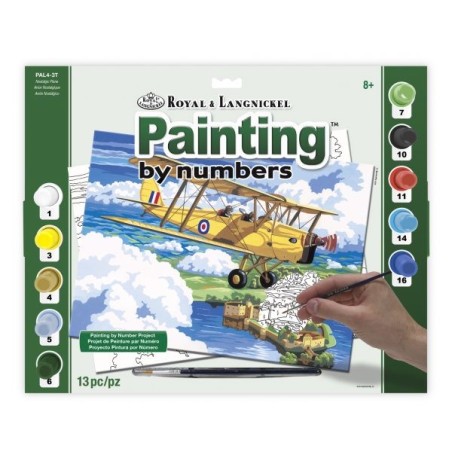 Kit ROYAL LANGNICKEL® Peinture au numéro - Avion rétro