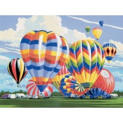 Kit ROYAL LANGNICKEL® Peinture au numéro - Montgolfières