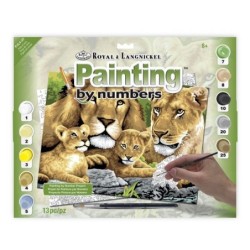 Kit ROYAL LANGNICKEL® Peinture au numéro Junior Grand Format - Famille de lions