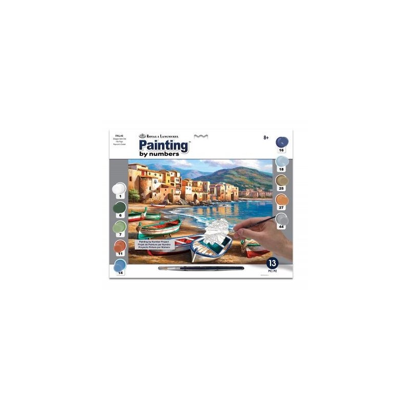 Kit ROYAL LANGNICKEL® Peinture au numéro - Ville en bord de mer