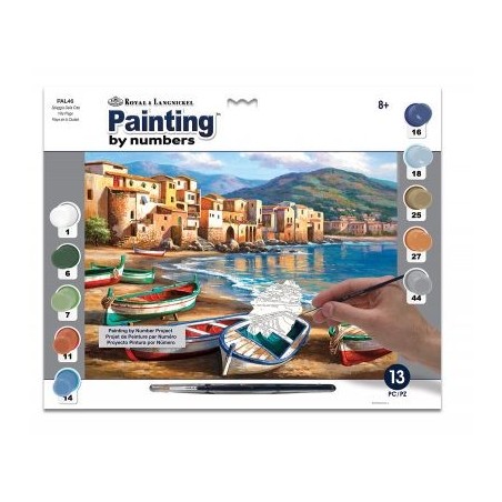 Kit ROYAL LANGNICKEL® Peinture au numéro - Ville en bord de mer