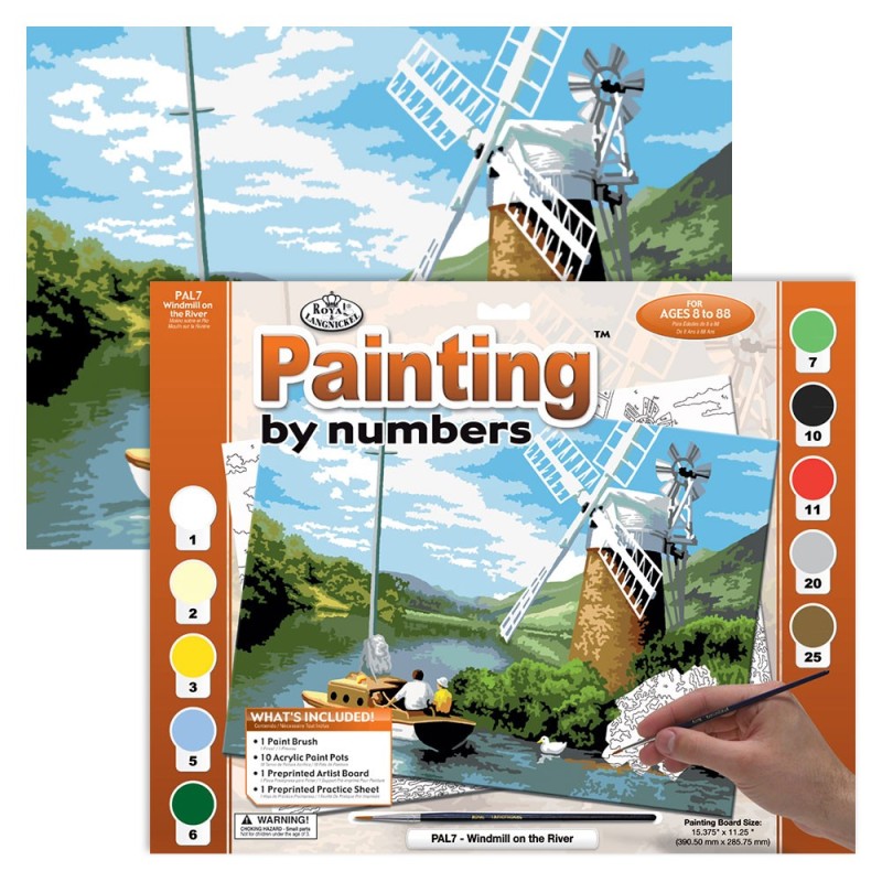 Kit ROYAL LANGNICKEL® Peinture au numéro - Moulin sur la rivière