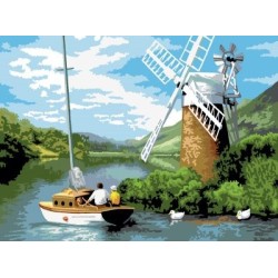 Kit ROYAL LANGNICKEL® Peinture au numéro - Moulin sur la rivière
