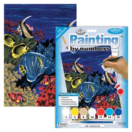 Kit ROYAL LANGNICKEL Peinture au numéro Junior Petit Format - Vie sous-marine