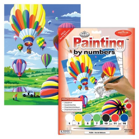 Kit ROYAL LANGNICKEL Peinture au numéro Junior Petit Format - Montgolfières