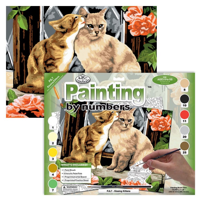 Kit ROYAL LANGNICKEL Peinture au numéro Junior Grand Format - Baisers de chats