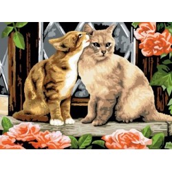 Kit ROYAL LANGNICKEL Peinture au numéro Junior Grand Format - Baisers de chats