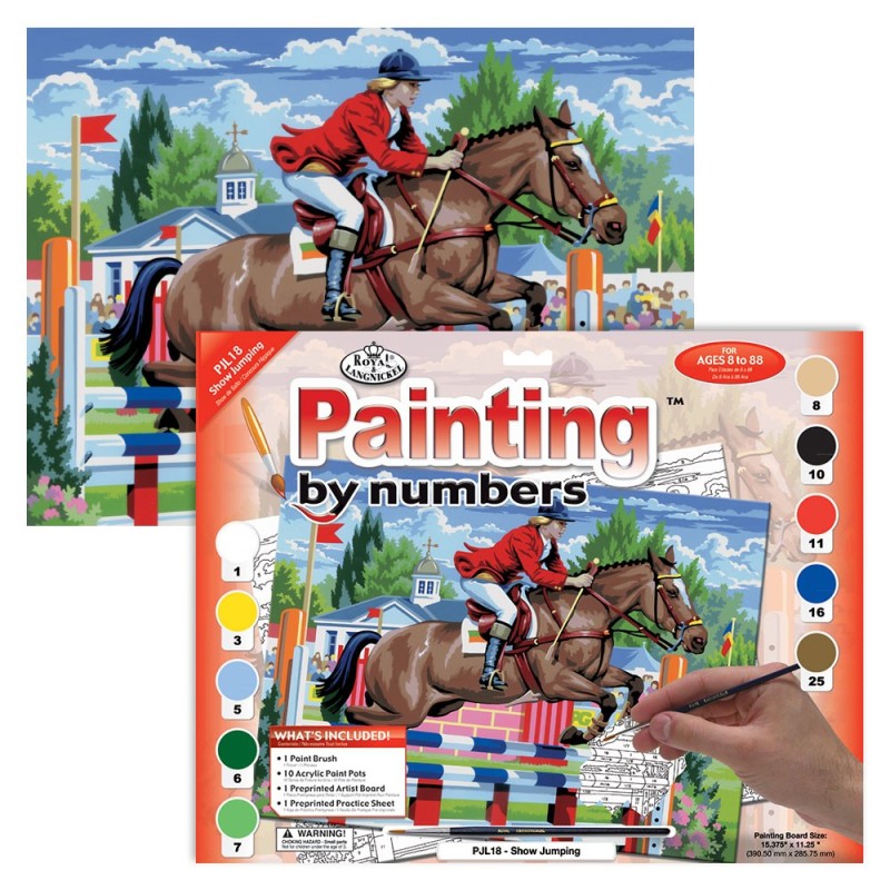Kit ROYAL LANGNICKEL Peinture au numéro Junior Grand Format - Saut à cheval