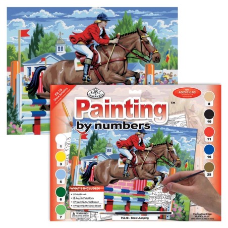Kit ROYAL LANGNICKEL Peinture au numéro Junior Grand Format - Saut à cheval