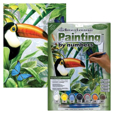 Kit ROYAL LANGNICKEL Peinture au numéro Junior Petit Format - Toucan de la jungle