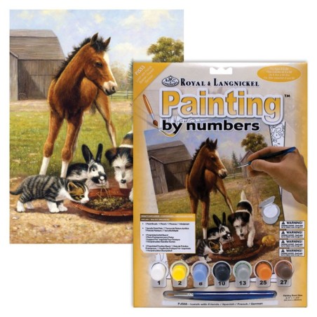 Kit ROYAL LANGNICKEL Peinture au numéro Junior Petit Format - Déjeuner entre amis