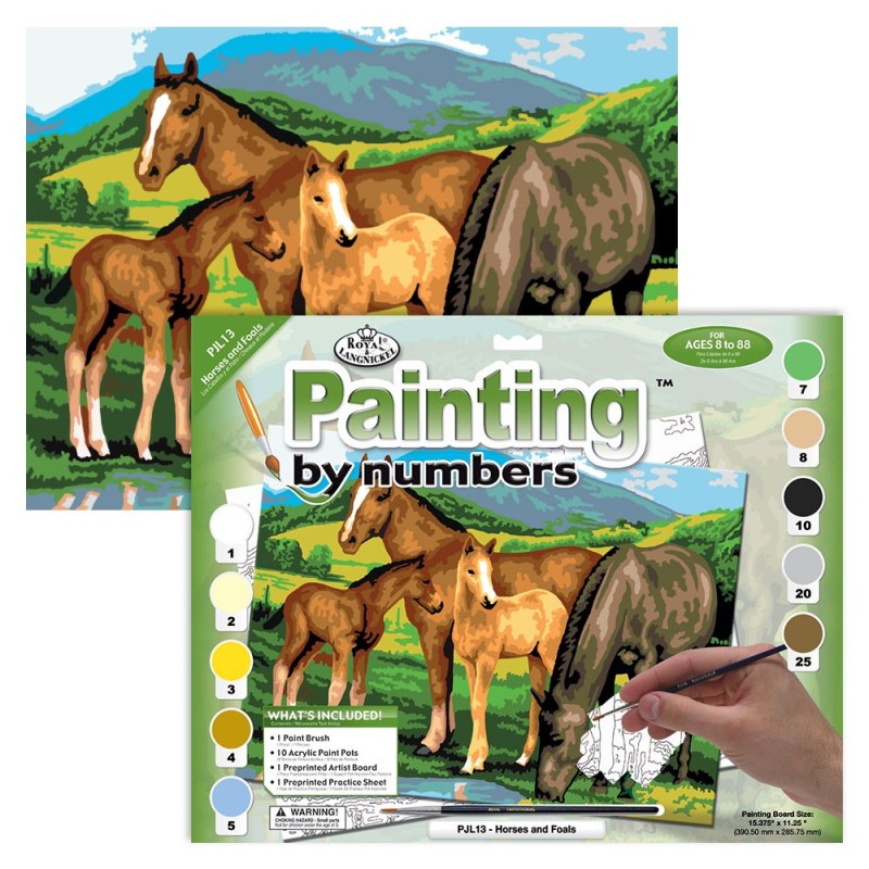 Kit ROYAL LANGNICKEL Peinture au numéro Junior Grand Format - Juments et Poulains