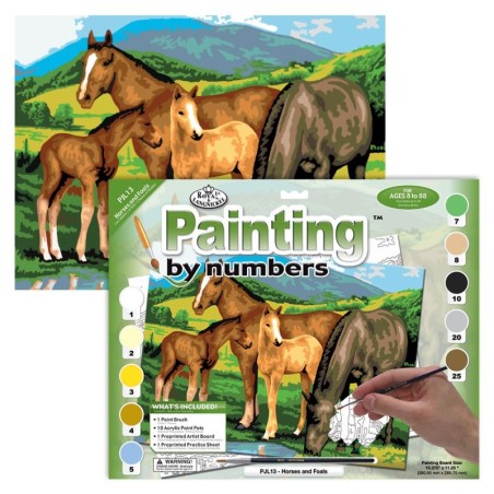 Kit ROYAL LANGNICKEL Peinture au numéro Junior Grand Format - Juments et Poulains