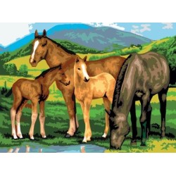 Kit ROYAL LANGNICKEL Peinture au numéro Junior Grand Format - Juments et Poulains