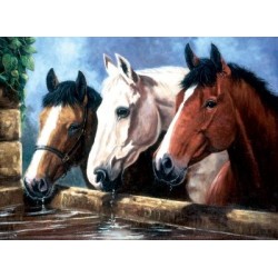Kit ROYAL LANGNICKEL Peinture au numéro Junior Grand Format - Trio de chevaux