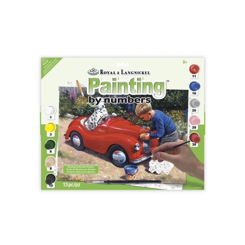 Kit ROYAL LANGNICKEL Peinture au numéro Junior Grand Format - Car wash