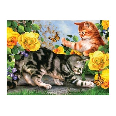 Kit ROYAL LANGNICKEL®  Peinture au numéro Junior Grand Format - Jeux de chatons