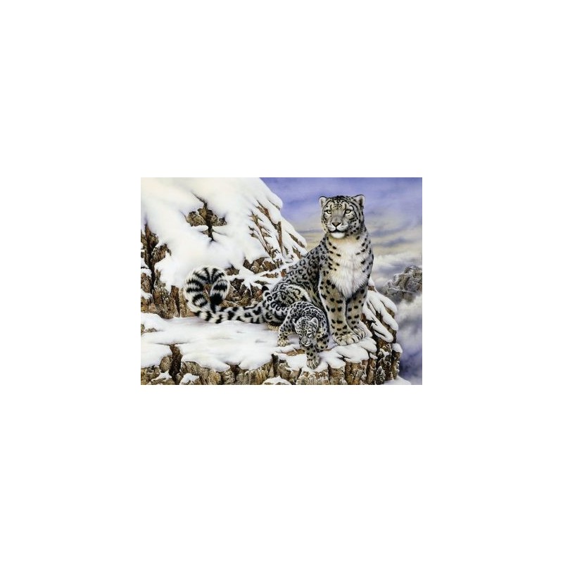 Kit ROYAL LANGNICKEL Peinture au numéro Junior Grand Format - Panthère des neiges