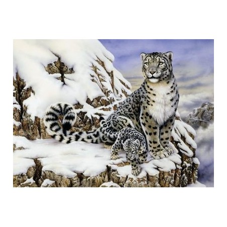 Kit ROYAL LANGNICKEL Peinture au numéro Junior Grand Format - Panthère des neiges