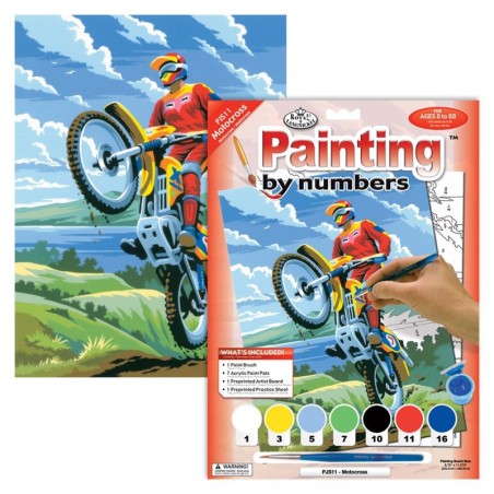 Kit ROYAL LANGNICKEL Peinture au numéro Junior Petit Format - Motocross