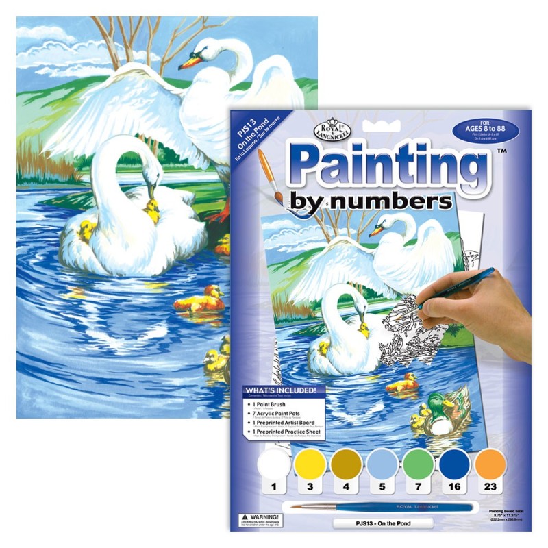 Kit ROYAL LANGNICKEL Peinture au numéro Junior Petit Format - Sur la mare