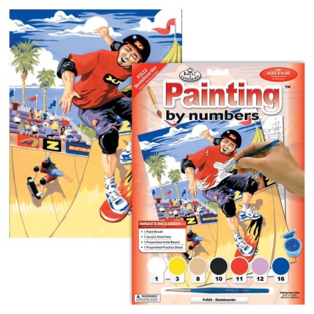 Kit ROYAL LANGNICKEL Peinture au numéro Junior Petit Format - Skateboarder