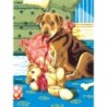 Kit ROYAL LANGNICKEL Peinture au numéro Junior Petit Format - Le chiot et son ourson