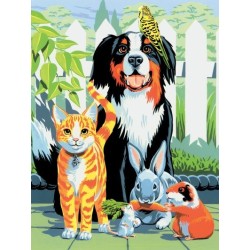 Kit ROYAL LANGNICKEL Peinture au numéro Junior Petit Format - Animaux de compagnie