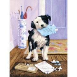 Kit ROYAL LANGNICKEL Peinture au numéro Junior Petit Format - Le chiot porteur de courrier