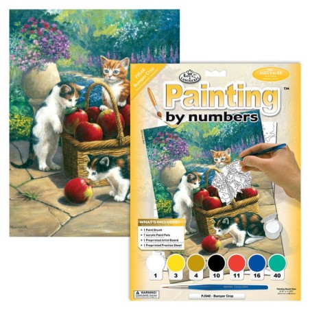 Kit ROYAL LANGNICKEL Peinture au numéro Junior Petit Format - Croqueurs de pommes