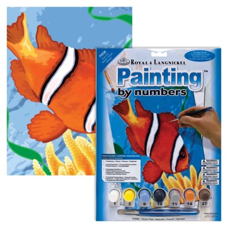 Kit ROYAL LANGNICKEL Peinture au numéro Junior Petit Format - Poisson Clown
