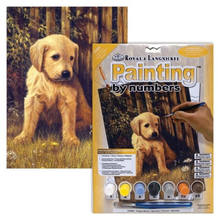 Kit ROYAL LANGNICKEL Peinture au numéro Junior Petit Format - le Blues du chiot