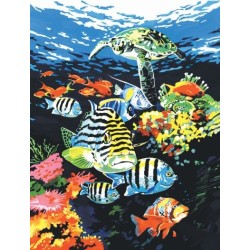 Kit ROYAL LANGNICKEL Peinture au numéro Junior Petit Format - Fonds marins