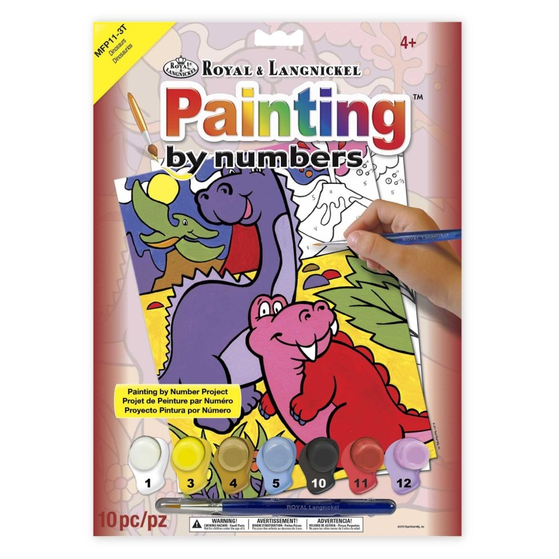 Kit ROYAL LANGNICKEL Ma 1ère Peinture au numéro - Dinosaures