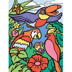 Kit ROYAL LANGNICKEL Ma 1ère Peinture au numéro - Oiseaux Exotiques